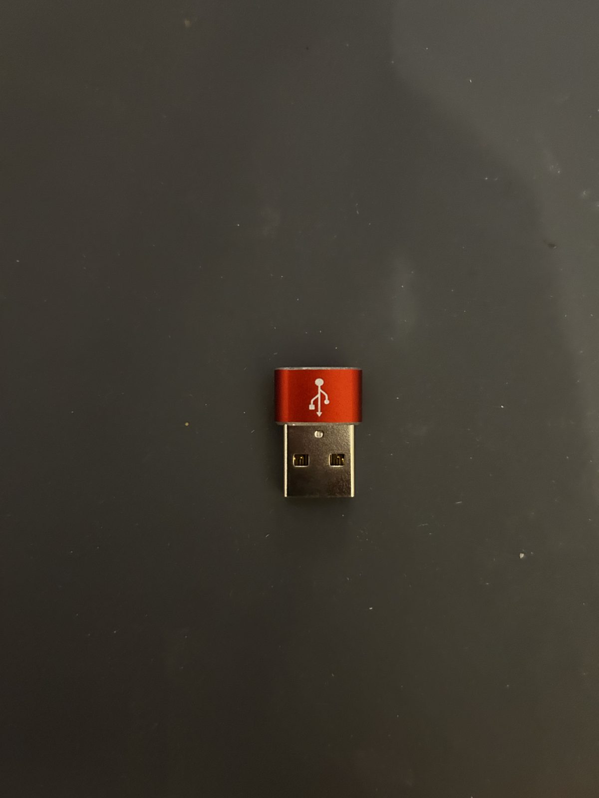 Adaptateur USB-A M - USB-C F - Rouge