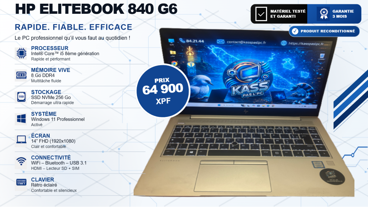 HP EliteBook 840 G6 – Le PC professionnel par excellence !
