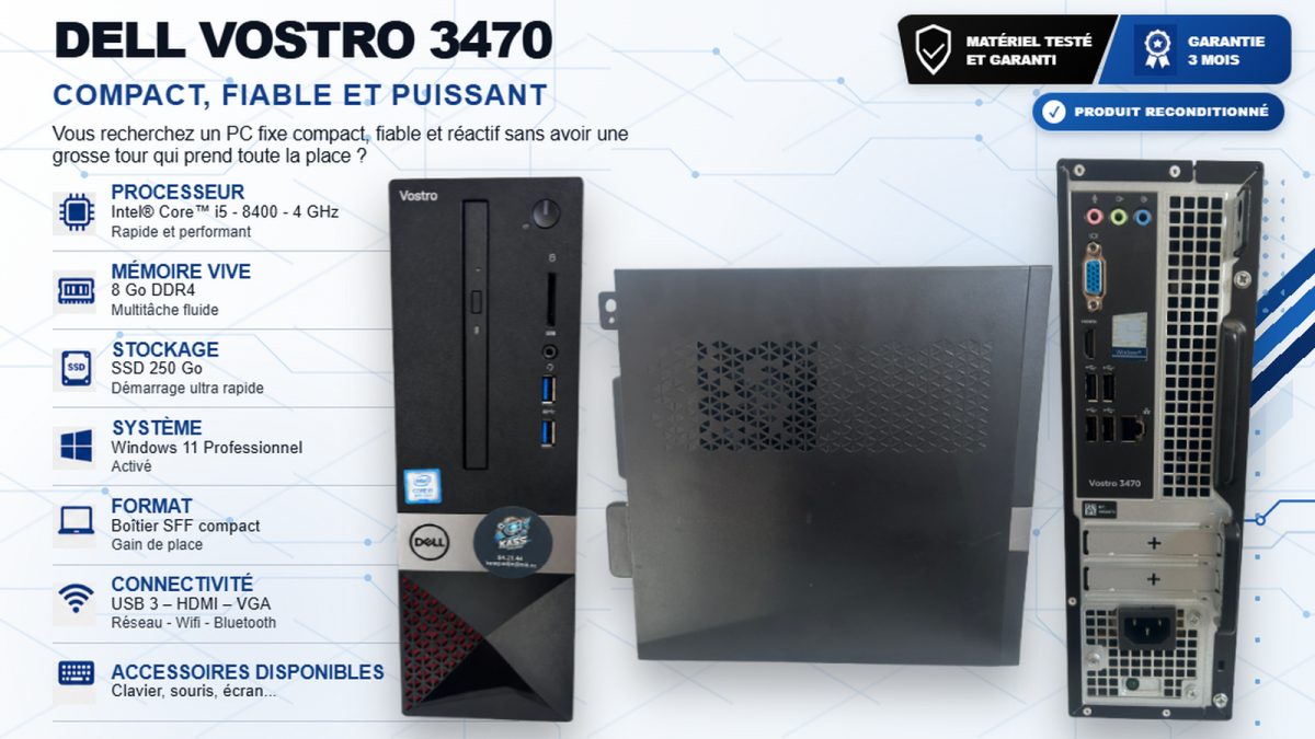 Ordinateur Fixe - DELL VOSTRO 3470–