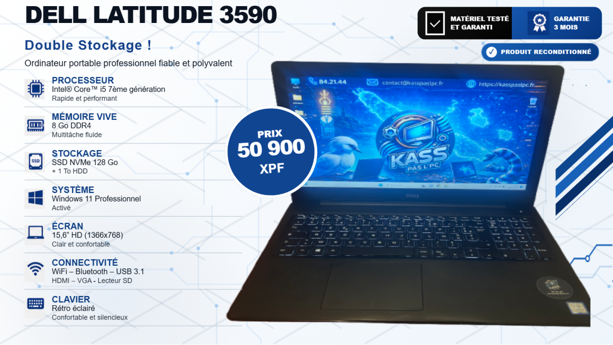 PC Portable Dell Latitude 3590 – 15,6" - KPPC-003