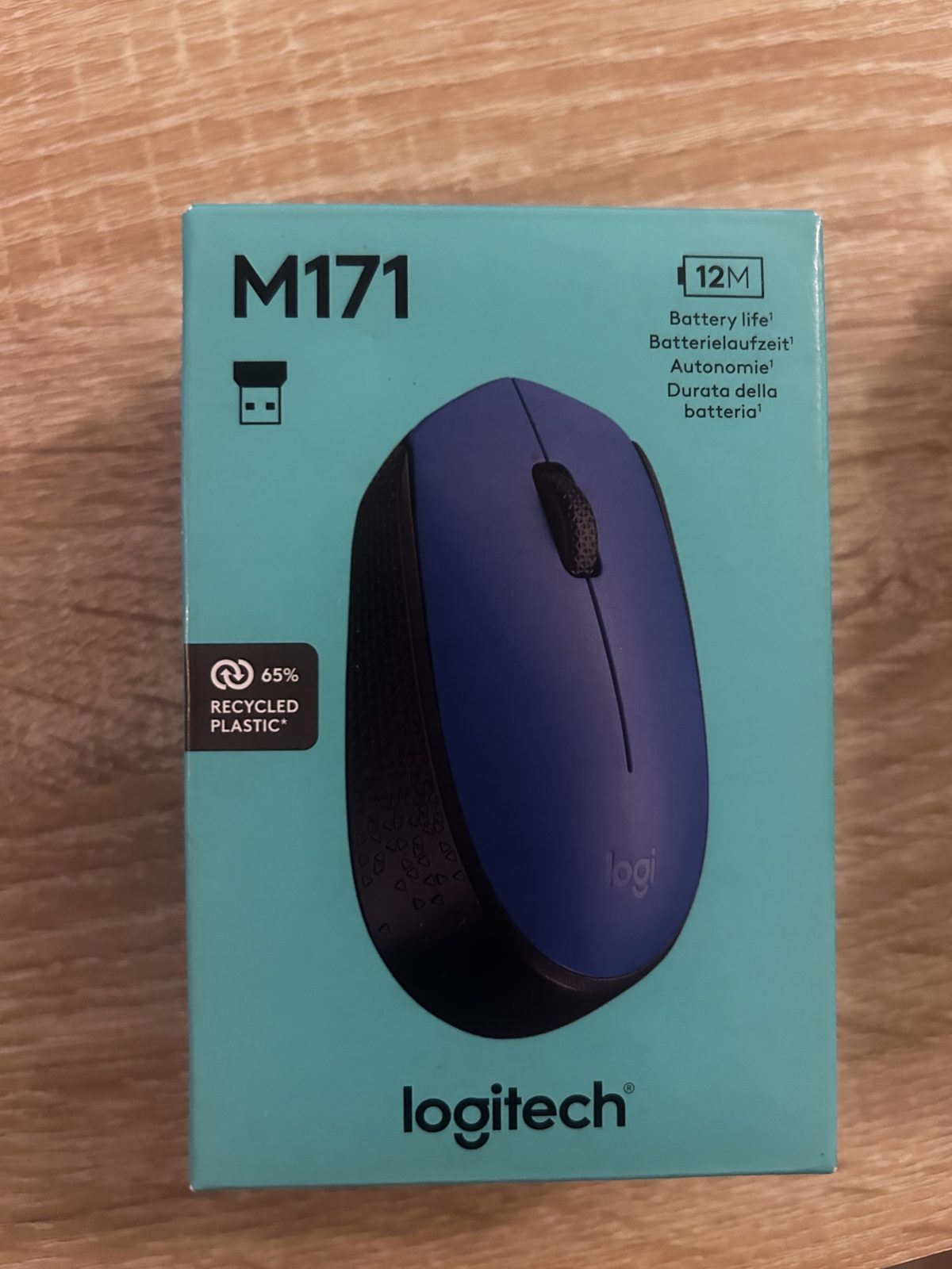 Souris sans fil Logitech bleu/noir