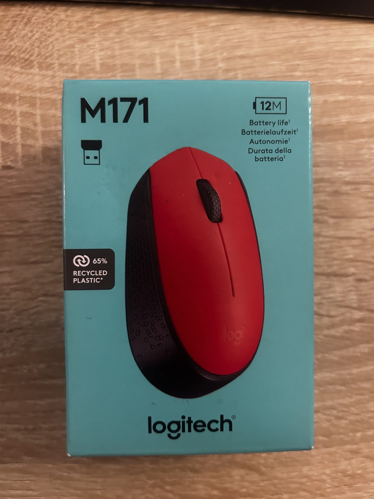 Souris sans fil Logitech rouge/noir