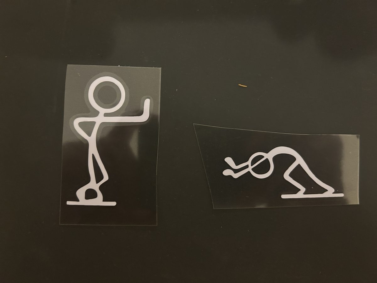Stickers laptop fun x 2 - blanc