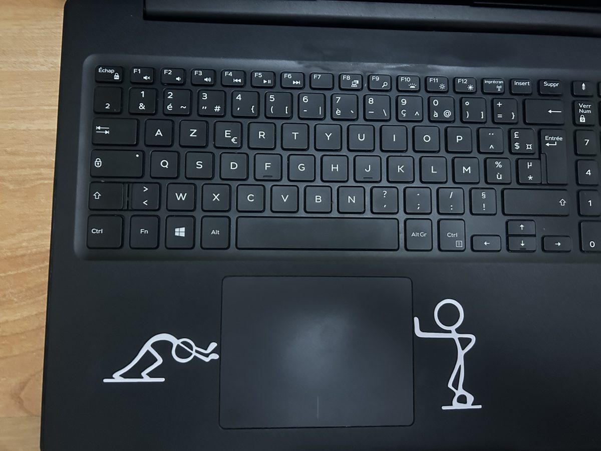 Stickers laptop fun x 2 - noir